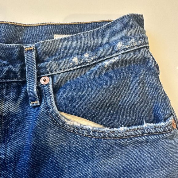 Citizens of Humanity Eva Distressed High-Rise Straight-Leg Baggy Jeans - Picture 9 of 16